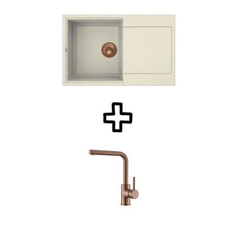 Set Easy 300 Bianco Antico + Zora PVD Copper